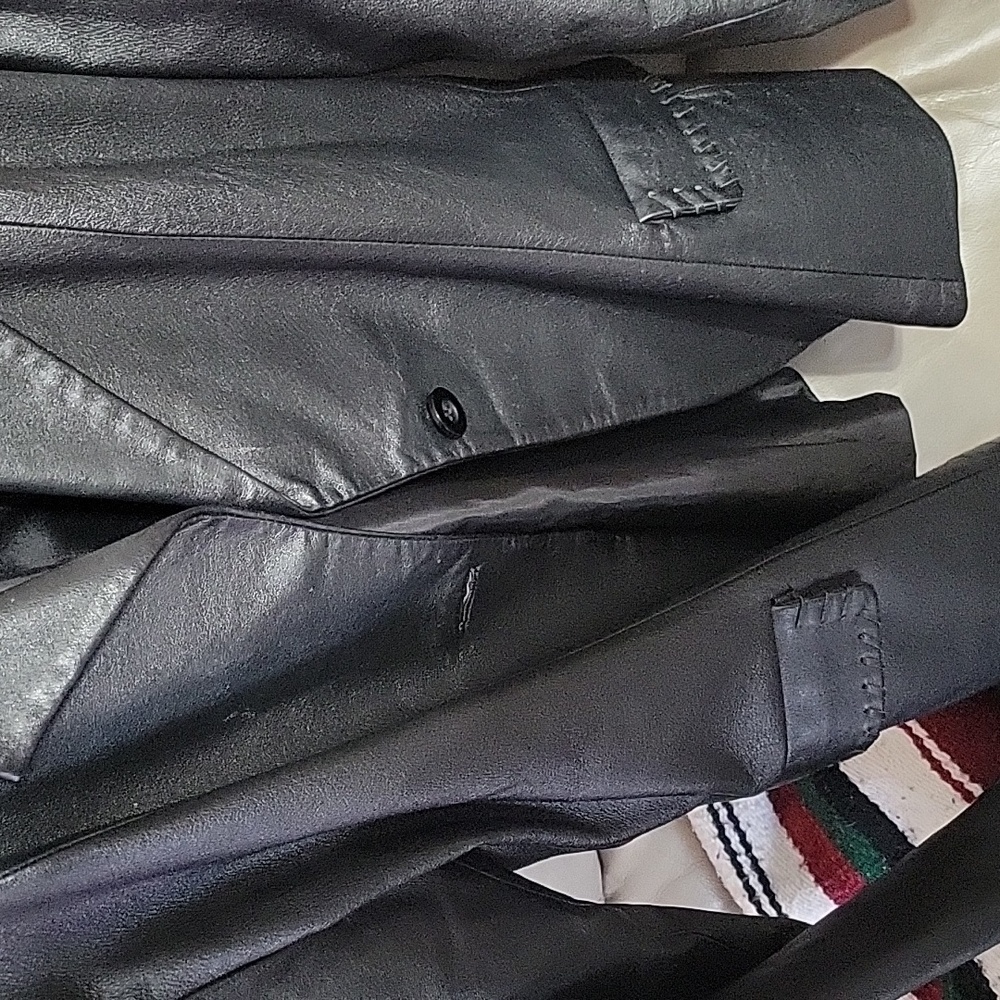 Newport News womens leather jacket. Never worn, in amazing shape! Black in color - Picture 2 of 7